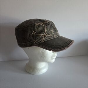 Daniel Cremieux Olive Green Embroidered Cap